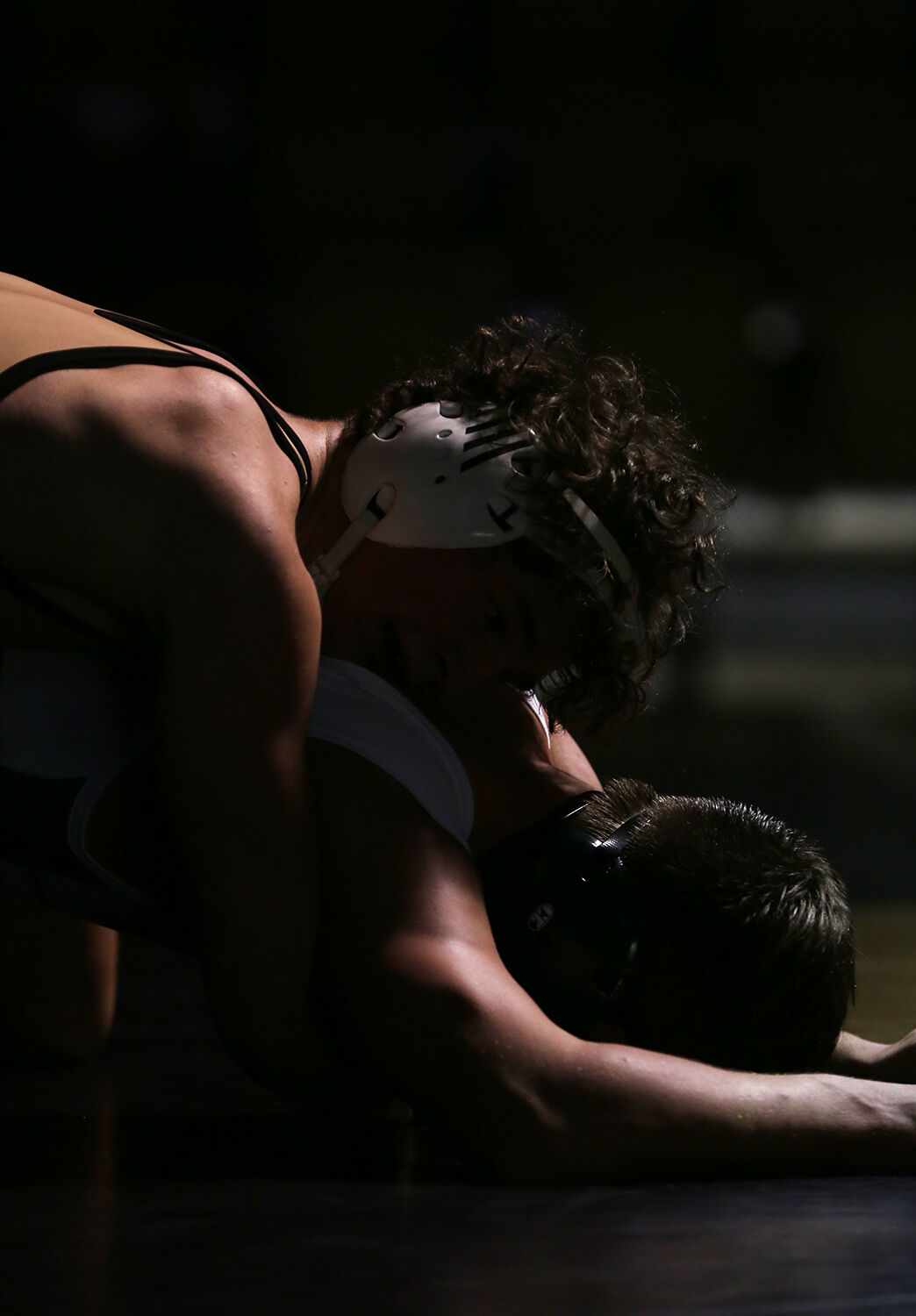 Jace Skovgard positions himself on the back
